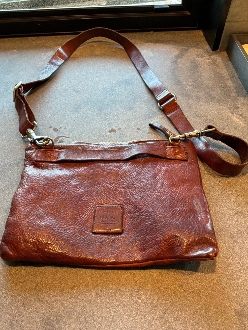 Campomaggi Crossbody Cognac leather bag